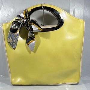 Beijo Yellow Tote with Scarf Detail